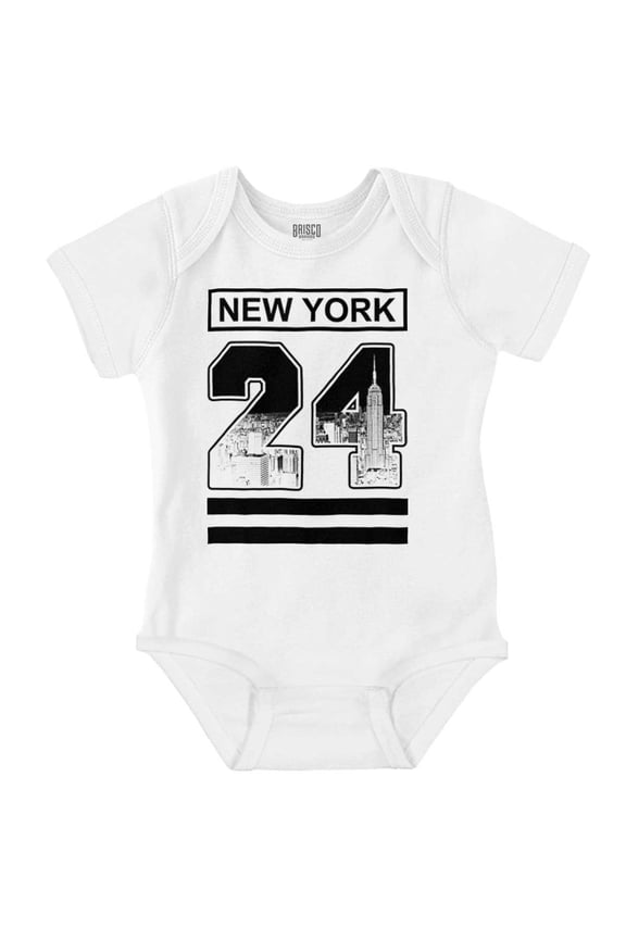 Cool Urban Streetwear New York 24 Romper Boys or Girls Infant Baby Brisco Brands NB