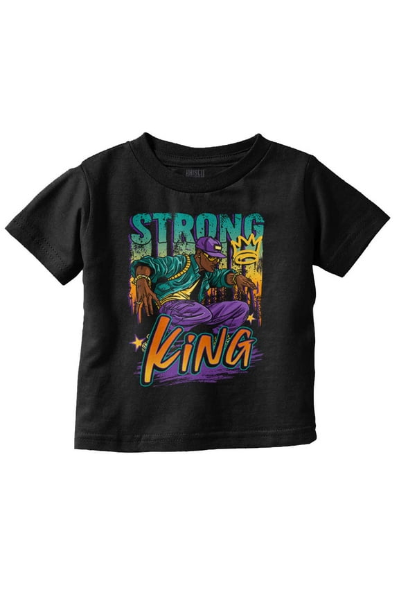 Cool Urban Streetwear Strong King Youth T Shirt Tee Boys Infant Toddler Brisco Brands 24M