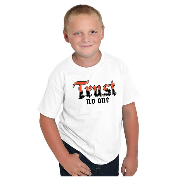 Cool Urban Streetwear Trust No One Crewneck T Shirts Boy Girl Teen Brisco Brands L