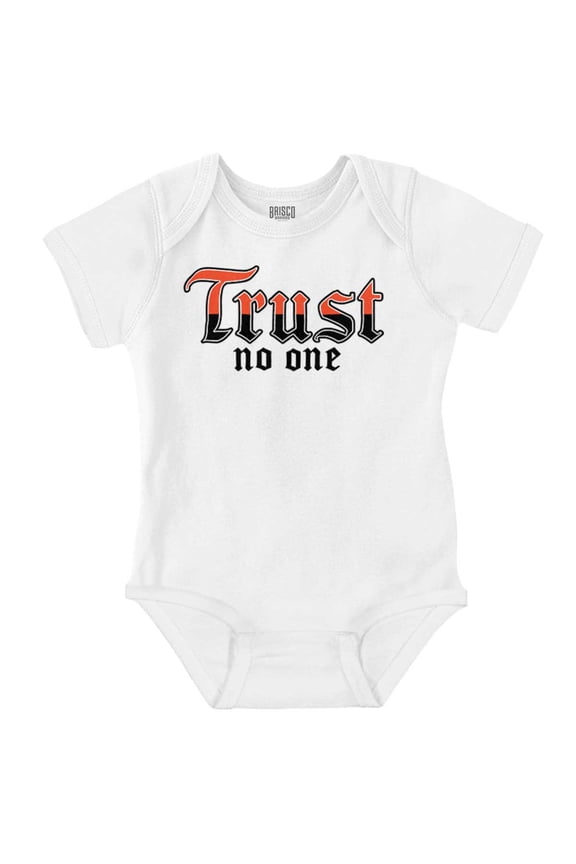 Cool Urban Streetwear Trust No One Romper Boys or Girls Infant Baby Brisco Brands NB