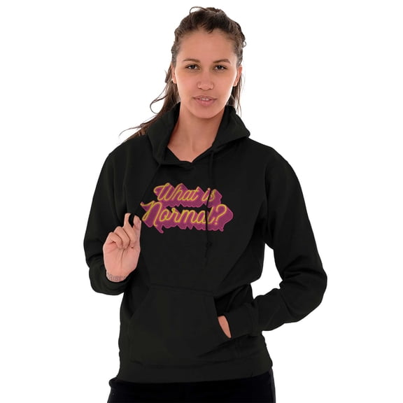Cool Vaporwave What is Normal Saying Women Plus Size Graphic Pullover Hoodie Brisco Brands 2X
