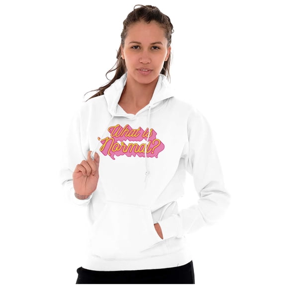 Cool Vaporwave What is Normal Saying Women Plus Size Graphic Pullover Hoodie Brisco Brands 5X