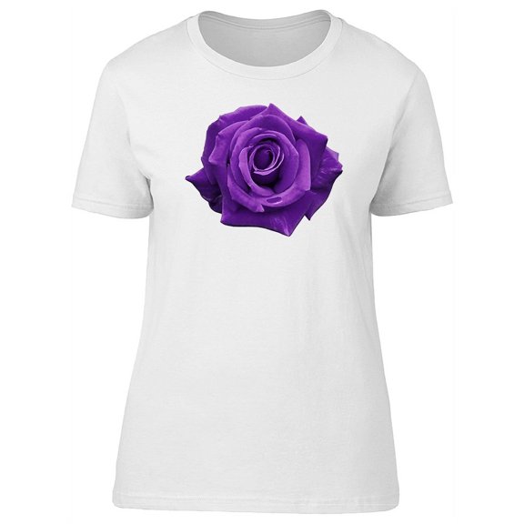 Cool Velvet Violet Rose Flower T-Shirt Women -Image by Shutterstock, Female Small