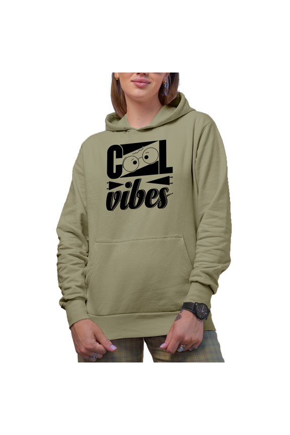 Cool Vibes, Sand Hooded Sweatshirt or Hoodie, Medium