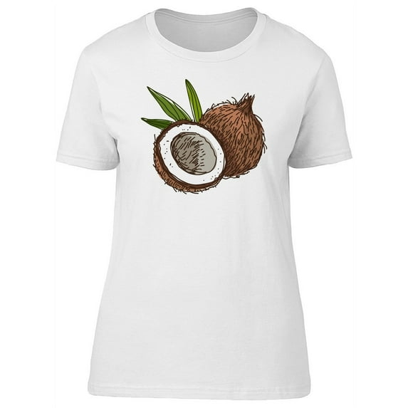 Cool Vintage Coconut Fruit T-Shirt Women -Image by Shutterstock, Female Medium