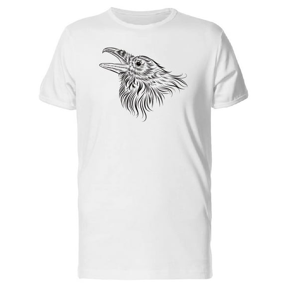 Cool Vintage Crow Sketch T-Shirt Men -Image by Shutterstock, Male Small
