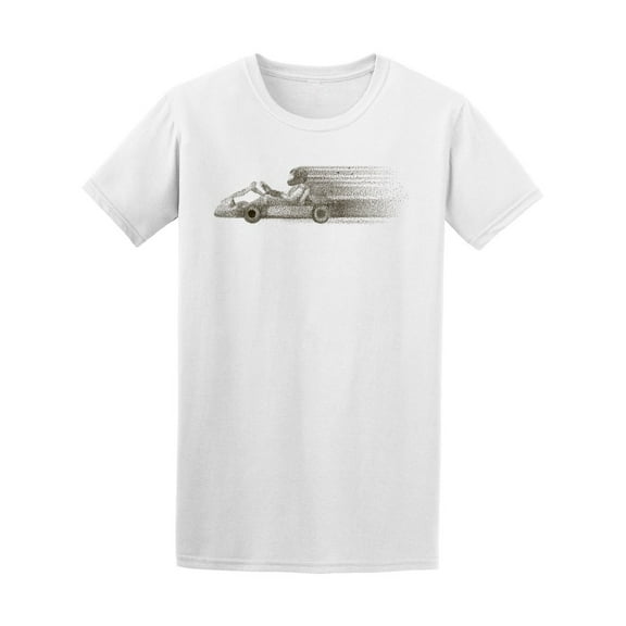 Cool Vintage Kart Racing T-Shirt Men -Image by Shutterstock, Male Small