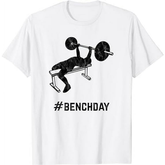 Cool Vintage Lifting Bench-Press Benchday Barbell T-Shirt
