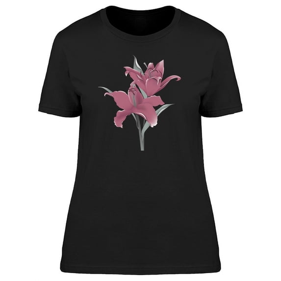 Cool Vintage Lily Flowers T-Shirt Women -Image by Shutterstock, Female XX-Large