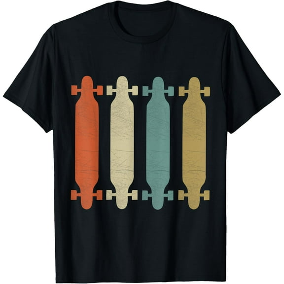 Cool Vintage Longboarding T-Shirt For Men/Women