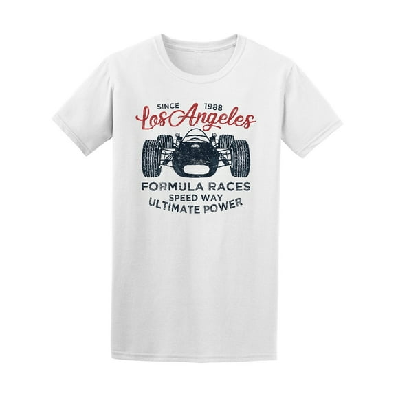 Cool Vintage Race Car Los Angeles Men T-Shirt - Image by Shutterstock, Male Small