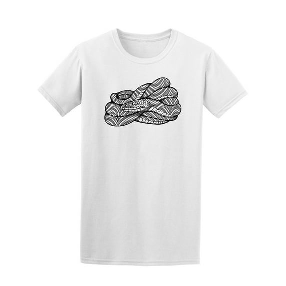 Cool Vintage Snake Sketch T-Shirt Men -Image by Shutterstock, Male 3X-Large