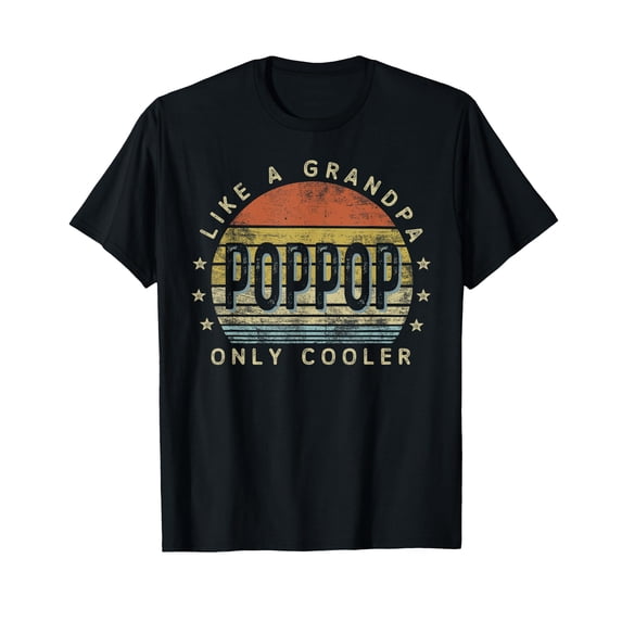 Cool Vintage Style PopPop T-Shirt - Perfect Gift for Grandfathers
