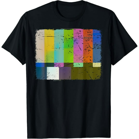 Cool Vintage TV Test Pattern Color Bars Cool Television Gift T-Shirt