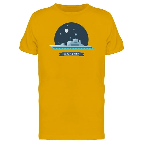 Cool Warship Doodle T-Shirt Men -Image by Shutterstock, Male 3X-Large
