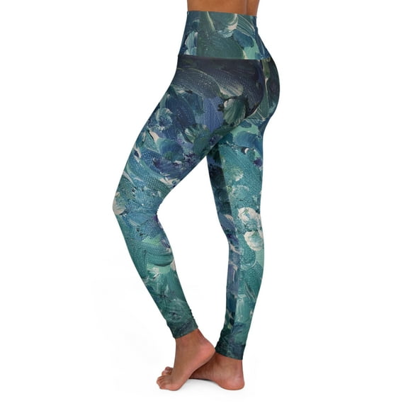 Cool Water High Waisted Yoga Leggings