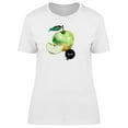 thumbnail image 1 of Cool Watercolor Apple T-Shirt Women -Image by Shutterstock, Female Small, 1 of 2