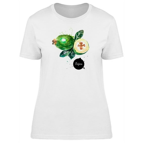 Cool Watercolor Feijoa Fruit T-Shirt Women -Image by Shutterstock, Female Small