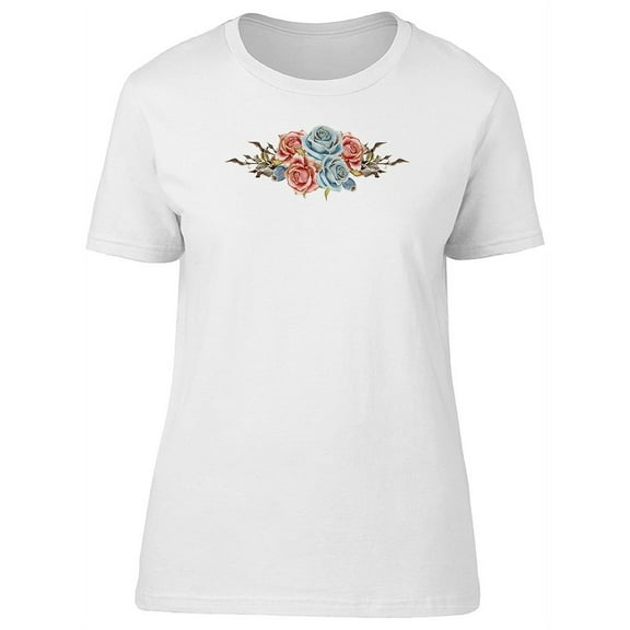Cool Watercolor Flowers Tee Women's -Image by Shutterstock