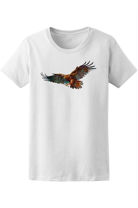 Cool Watercolor Flying Eagle T-Shirt Women -Image by Shutterstock, Female Medium
