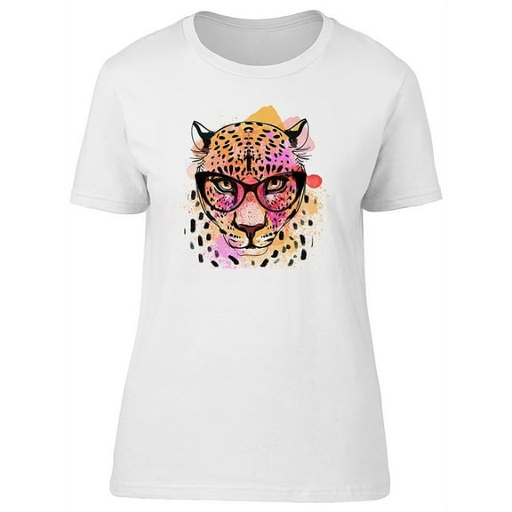 Cool Watercolor Hipster Leopard T-Shirt Women -Image by Shutterstock, Female Small