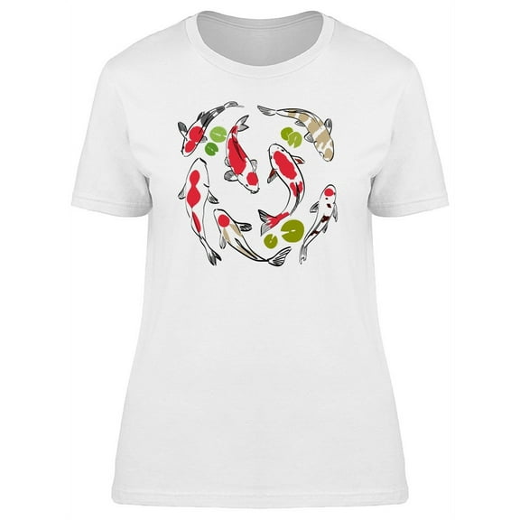 Cool Watercolor Koi Fishes T-Shirt Women -Image by Shutterstock, Female XX-Large