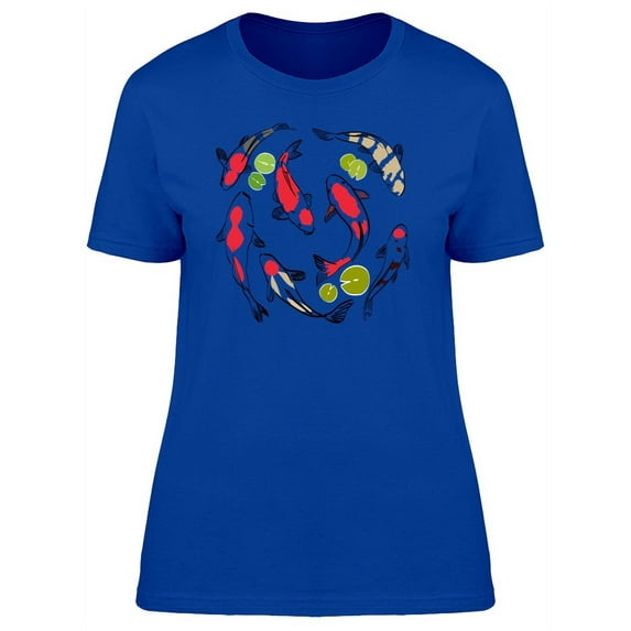 Cool Watercolor Koi Fishes T-Shirt Women -Image by Shutterstock, Female x-Large