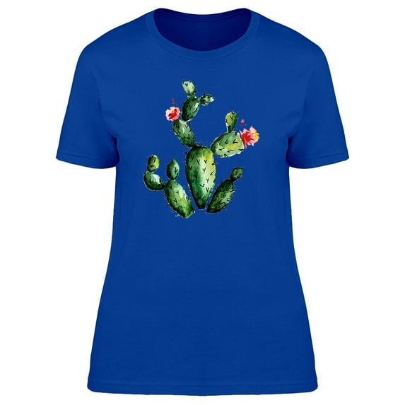 Cool Watercolor Mexican Cactus Tee Women's -Image by Shutterstock