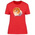 thumbnail image 1 of Cool Watercolor Pomeranian Dog T-Shirt Women -Image by Shutterstock, Female x-Large, 1 of 2