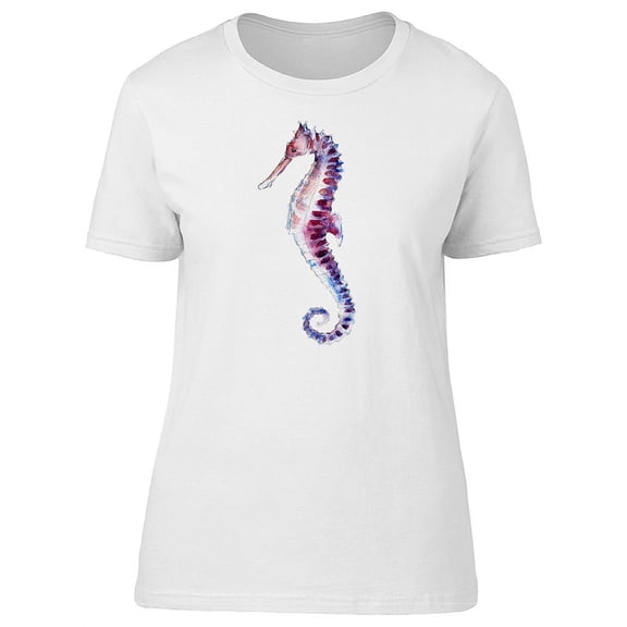 Cool Watercolor Seahorse T-Shirt Women -Image by Shutterstock, Female x-Large