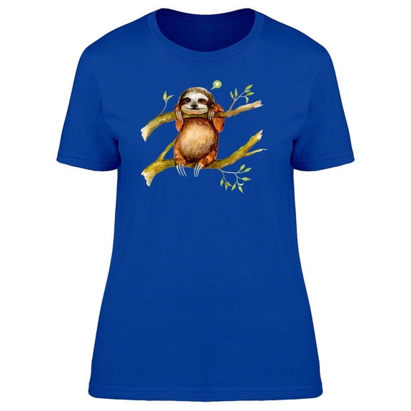 Cool Watercolor Sloth T-Shirt Women -Image by Shutterstock, Female Medium