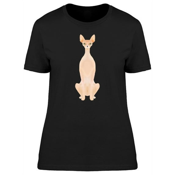 Cool Watercolor Sphinx Cat Tee Women's -Image by Shutterstock