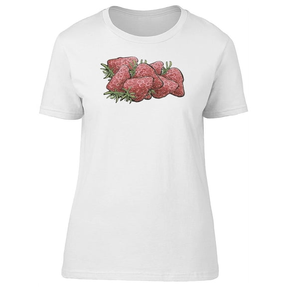 Cool Watercolor Strawberries T-Shirt Women -Image by Shutterstock, Female Small