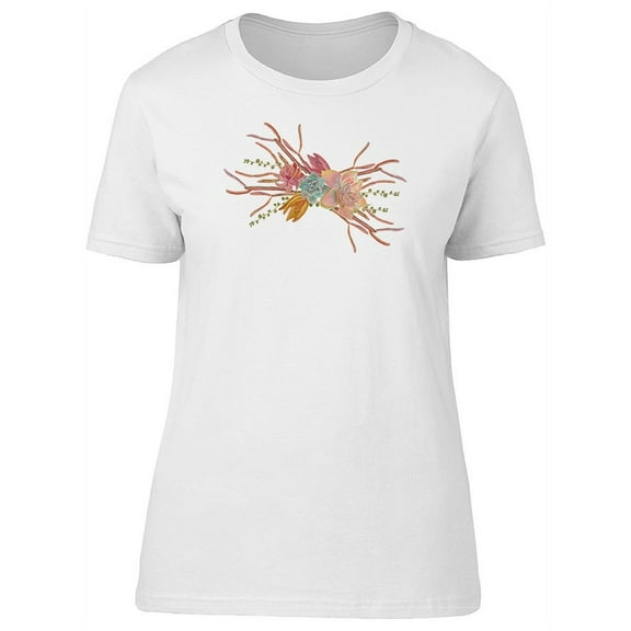 Cool Watercolor Succulents T-Shirt Women -Image by Shutterstock, Female Large