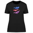 thumbnail image 1 of Cool Watercolor Whale Silhouette T-Shirt Women -Image by Shutterstock, Female XX-Large, 1 of 2