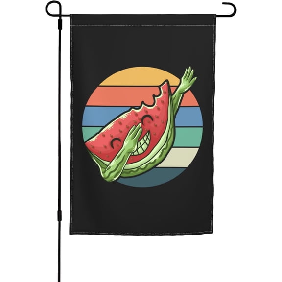 Cool Watermelon Garden Flags 12x18Inch Double Sided Outdoor Yard Decoration Garden Flag For Patio Lawn Home Welcome Flags