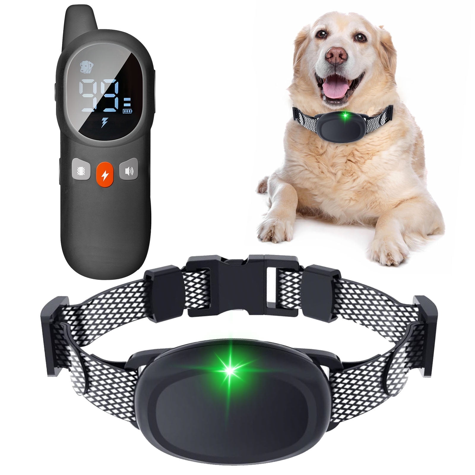 Remote Control Bluetooth Shock Collar BOUSNIC 2000ft Remote Range