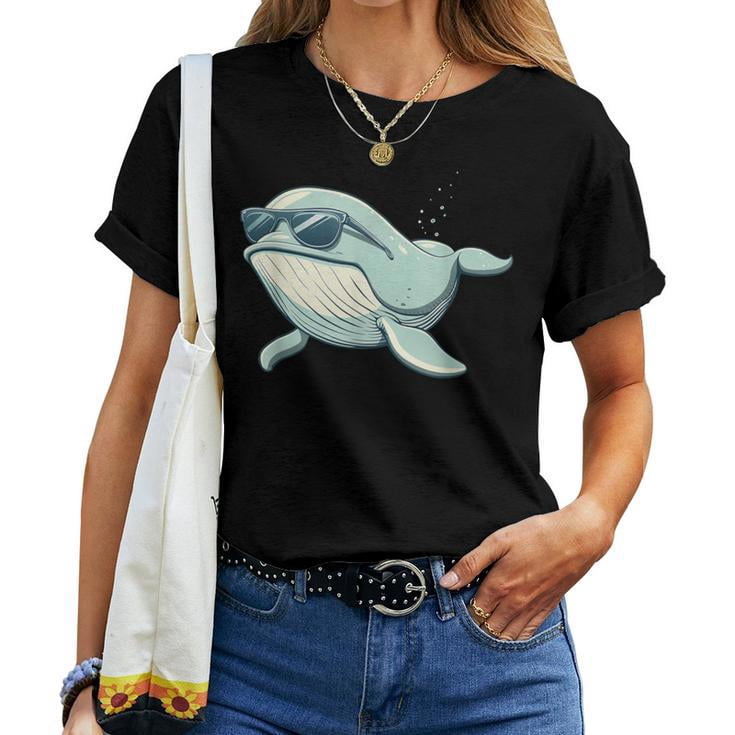 Boys Cotton T-Shirt Dark Blue with Whales - Clothes that Calm