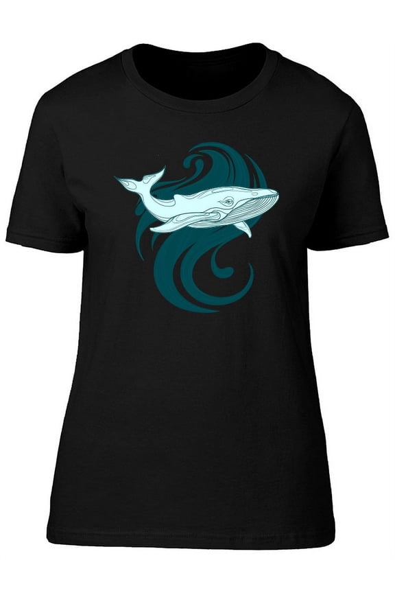 Cool Whale In The Sea Ocean T-Shirt Men -Image by Shutterstock, Male 3X-Large