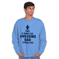 thumbnail image 1 of Cool What an Awesome Dad Looks Like Men's Crewneck Sweatshirt Brisco Brands S, 1 of 6