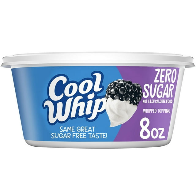 Cool Whip Zero Sugar Whipped Cream Topping, 8 oz Tub