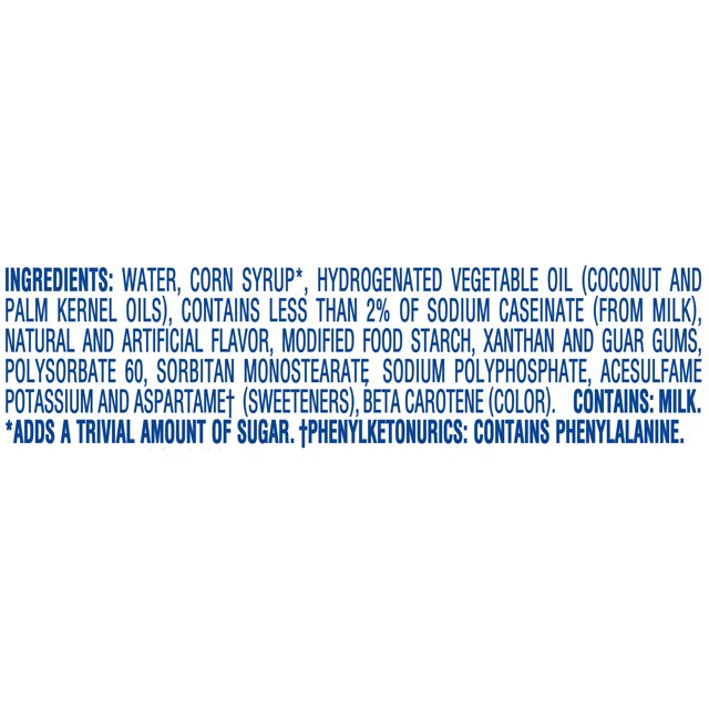 Cool Whip Zero Sugar Whipped Cream Topping, 8 oz Tub