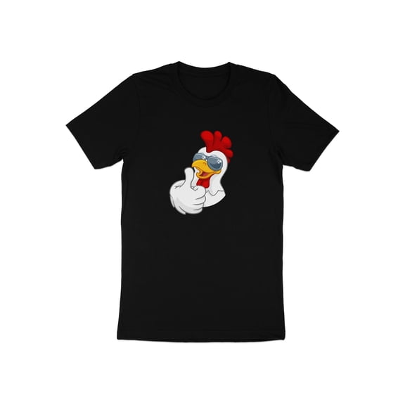 Cool White Chicken Rooster with Sunglasses Thumbs Up Animal T-Shirt Graphic Art Design Chicken Rooster Sunglasses Tees Tshirt