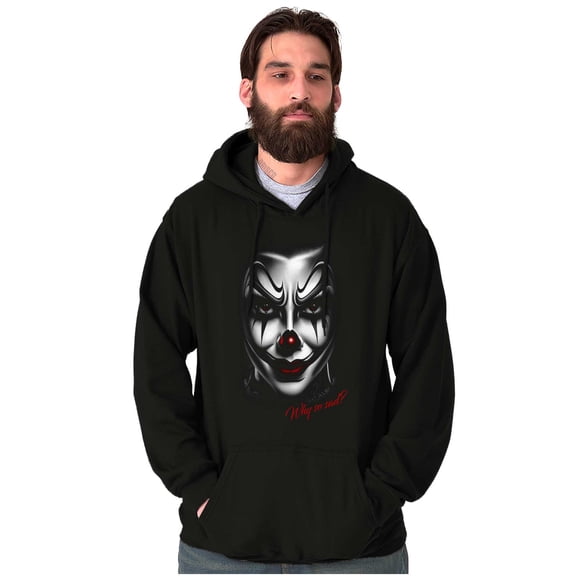 Cool Why So Sad Scary Horror Clown Hoodie Sweatshirt Women Men Brisco Brands L