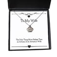 thumbnail image 1 of Cool Wife Crown Pendant Necklace, The Only Thing More Badass Than an Actuary is an Actuary's Wife, Fun Gifts for Wife, 1 of 5