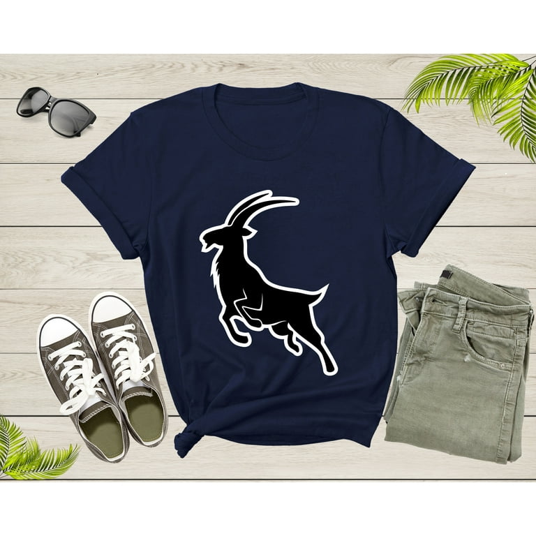 Goat Silhouette Graphic T-Shirt Best Funny Cool Emoji Gift Goat Silhouette Graphic T-Shirt Best Funny Cool Emoji Gift