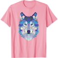 thumbnail image 1 of Cool Wolf Face Geometric Art Wildlife Animal Lovers Unisex T-Shirt for Men Women Kids Toddler,Light Pink Color,Size 4XL, 1 of 5