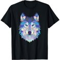 thumbnail image 1 of Cool Wolf Face Geometric Art Wildlife Animal Lovers Unisex T-Shirt for Men Women Kids Toddler, 1 of 5
