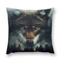 thumbnail image 1 of Cool Wolf Forest Throw Pillow Cases Plush Pillow Cover Decorative Pillowcases Zipper Closure Cushion Covers for Couch Living Room Bedroom 24 "x24 ", 1 of 8