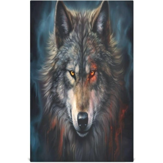 Cool Wolf Kitchen Dish Towels Soft Tea Towel Set of 6 Absorbent Dishcloths Hand Towels for Drying Dish Cloths 28" x 18" Washcloth Gift